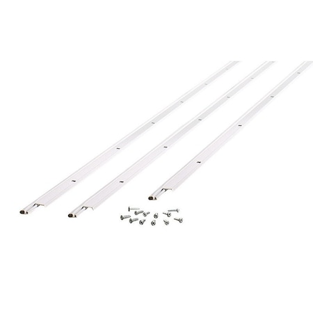 Tower Sealants M-D Building Products Satin Nickel Aluminum/Vinyl Top & Sides Door Seal For Door Jambs 36 in. L X 0. 49002